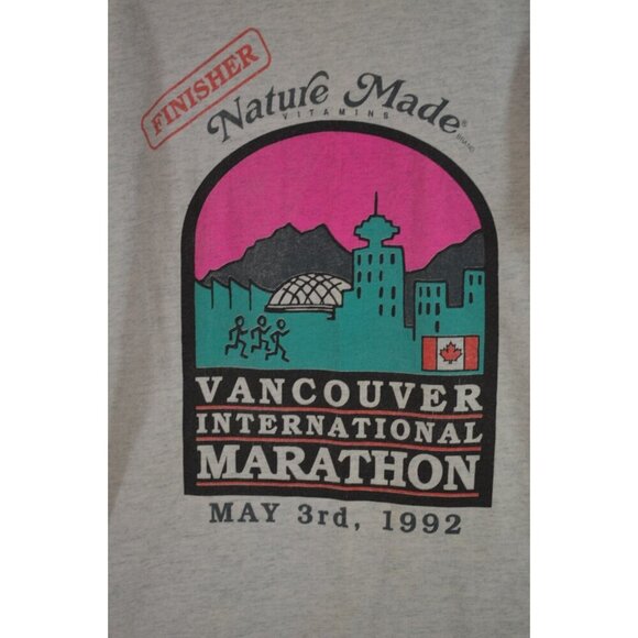 Vancouver International Marathon 1992 Large Fruit of Loom T-Shirt Single Stitch - Picture 2 of 10